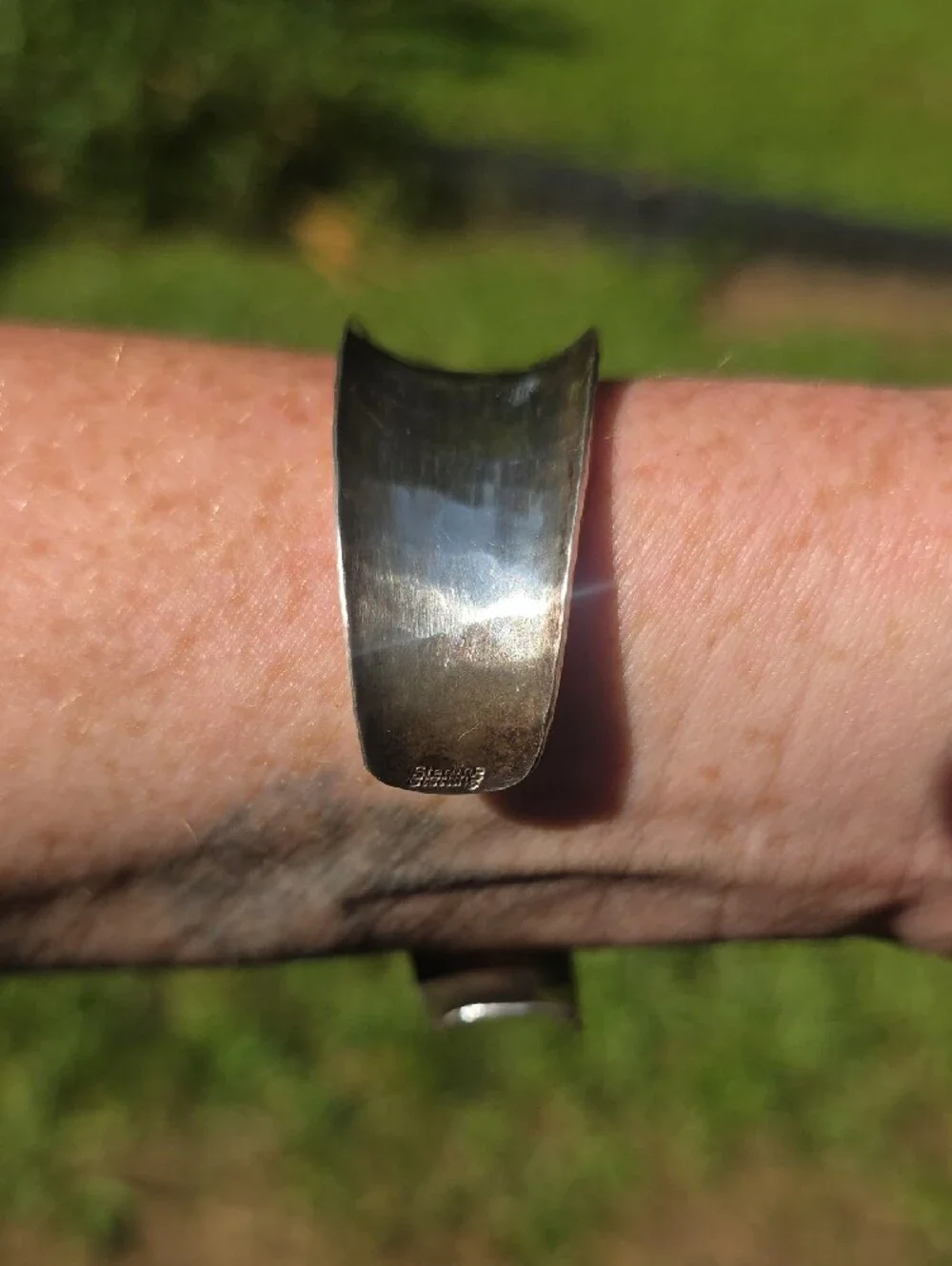 Silver Cuff Bracelet - Polished Metal Wearable